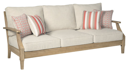 Clare - Beige - Sofa With Cushion Cleveland Home Outlet (OH) - Furniture Store in Middleburg Heights Serving Cleveland, Strongsville, and Online