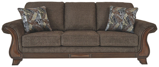 Miltonwood - Teak - Sofa Cleveland Home Outlet (OH) - Furniture Store in Middleburg Heights Serving Cleveland, Strongsville, and Online