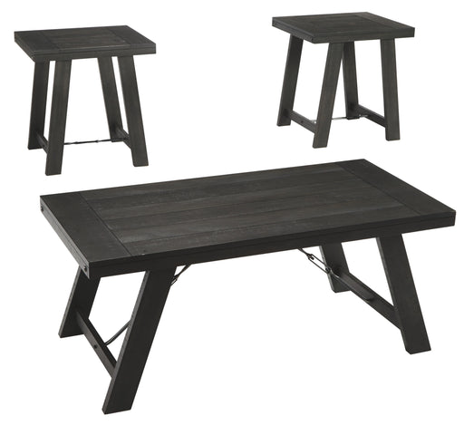 Noorbrook - Black / Pewter - Occasional Table Set (Set of 3) Cleveland Home Outlet (OH) - Furniture Store in Middleburg Heights Serving Cleveland, Strongsville, and Online
