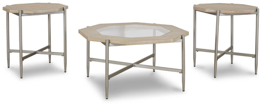 Varlowe - Bisque - Occasional Table Set (Set of 3) Cleveland Home Outlet (OH) - Furniture Store in Middleburg Heights Serving Cleveland, Strongsville, and Online