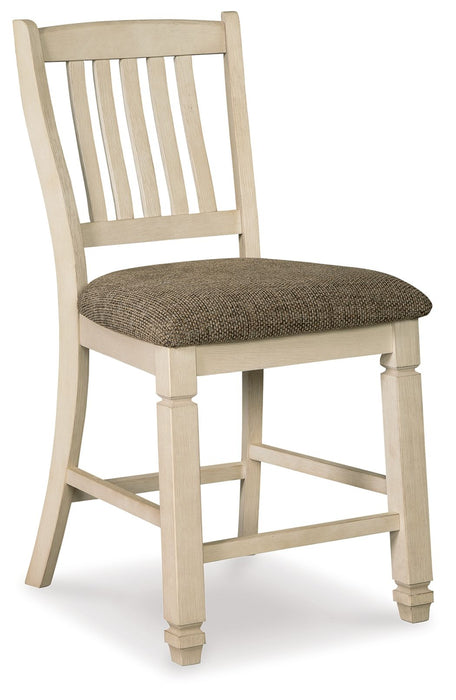 Bolanburg - Brown / Beige / White - Upholstered Barstool