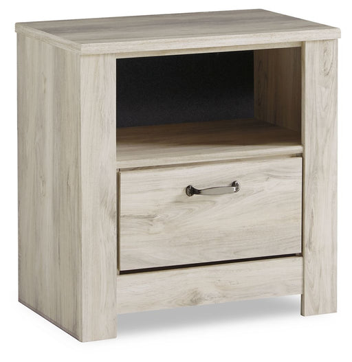 Bellaby - Whitewash - One Drawer Night Stand Cleveland Home Outlet (OH) - Furniture Store in Middleburg Heights Serving Cleveland, Strongsville, and Online