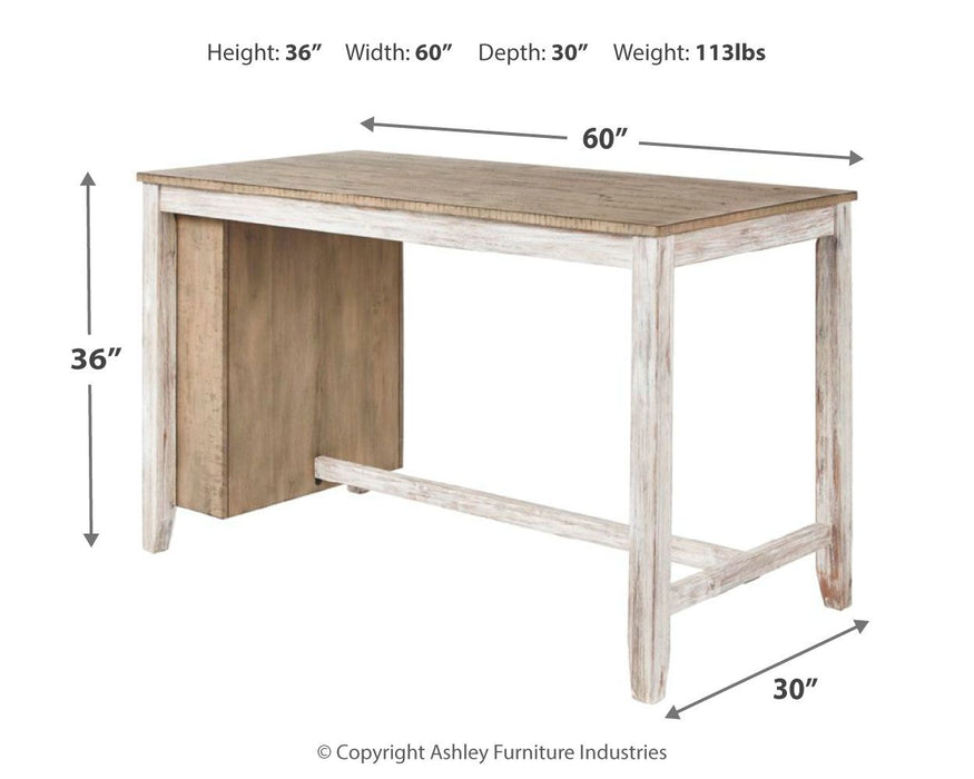Skempton - White - Rectangular Counter Table With Storage