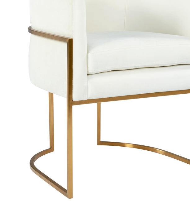 Giselle - Velvet Dining Chair Gold Leg
