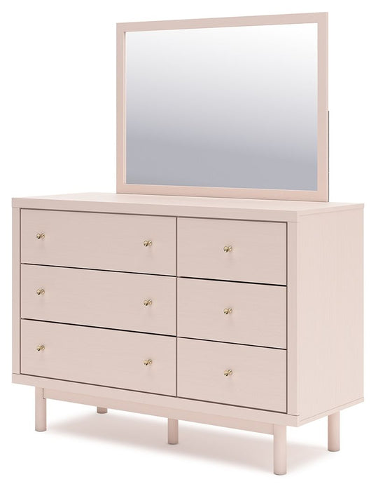 Wistenpine - Dresser And Mirror - Blush
