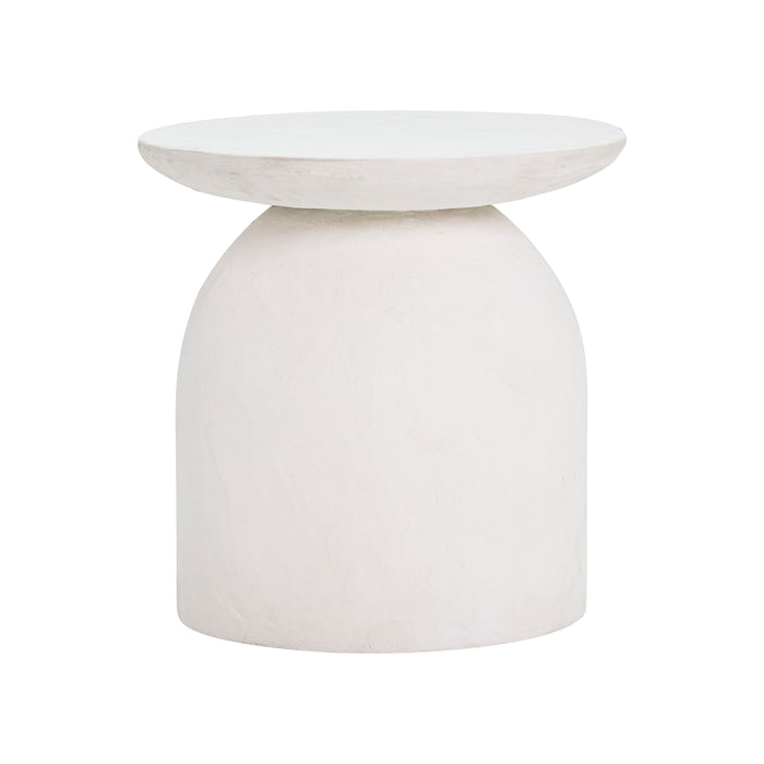Aloe - Concrete Side Table - White