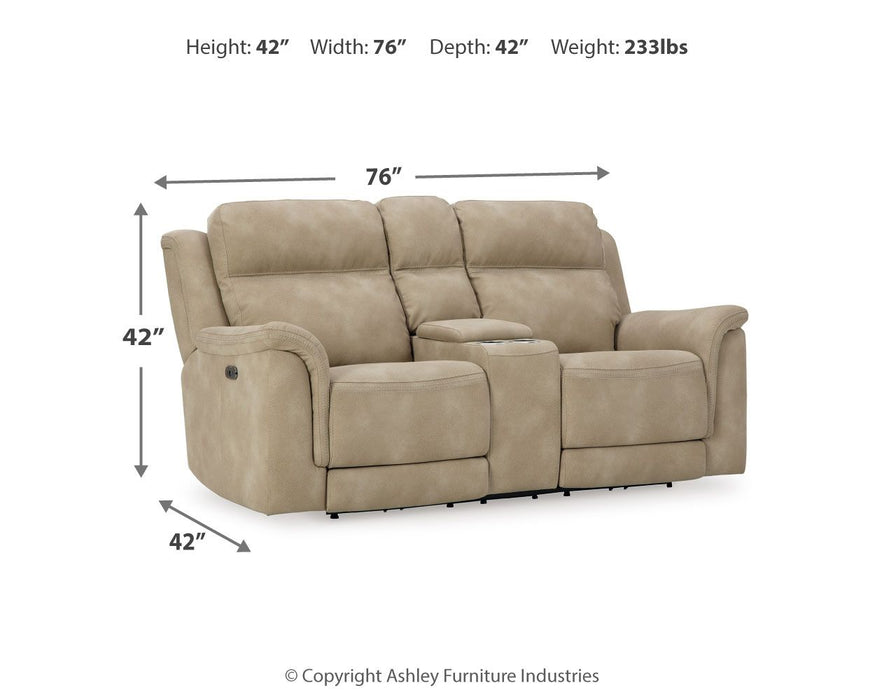 Next-Gen Durapella - Reclining Power Loveseat With Console