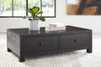 Foyland - Black - Cocktail Table With Storage Cleveland Home Outlet (OH) - Furniture Store in Middleburg Heights Serving Cleveland, Strongsville, and Online