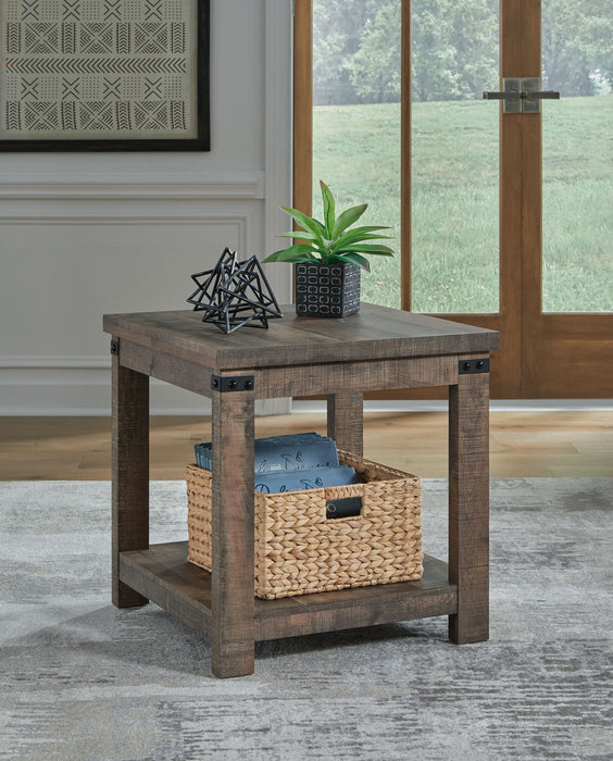 Hollum - Rustic Brown - Square End Table