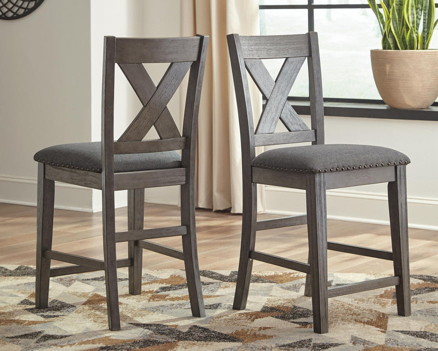 Caitbrook - Gray - Upholstered Barstool