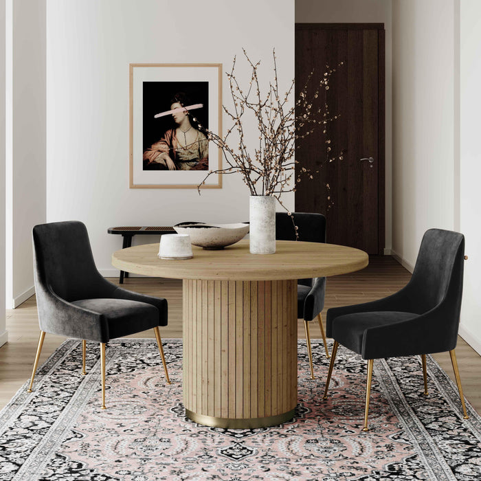 Chelsea - Ash Wood Round Dining Table - Beige