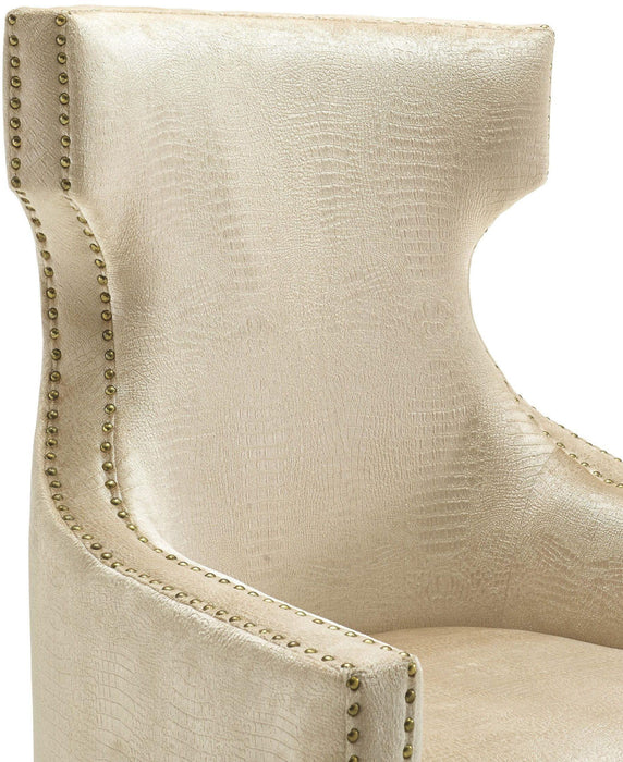 Gramercy - Croc Velvet Wing Chair - Gold