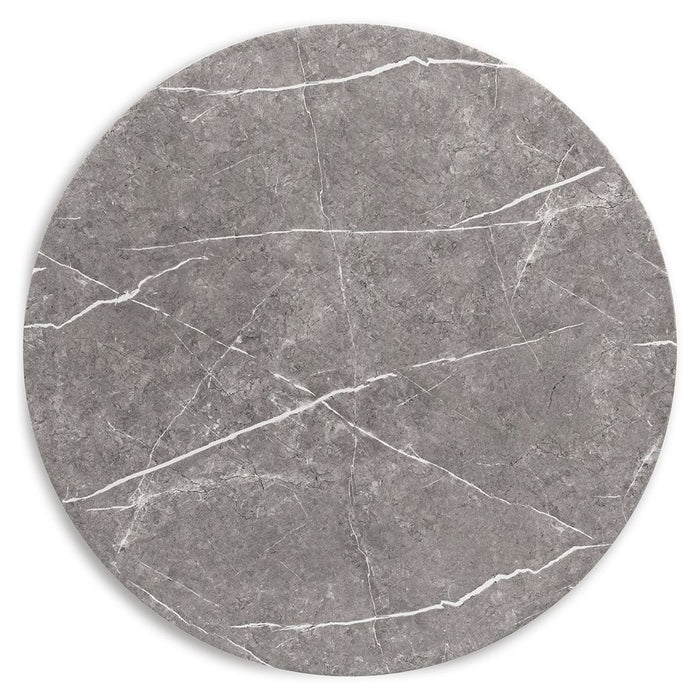 Glinari - Round Dining Room Table - Taupe / Black