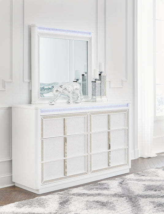 Chalanna Dresser and Mirror in White by Ashley Chalanna Dresser and Mirror in White by Ashley
