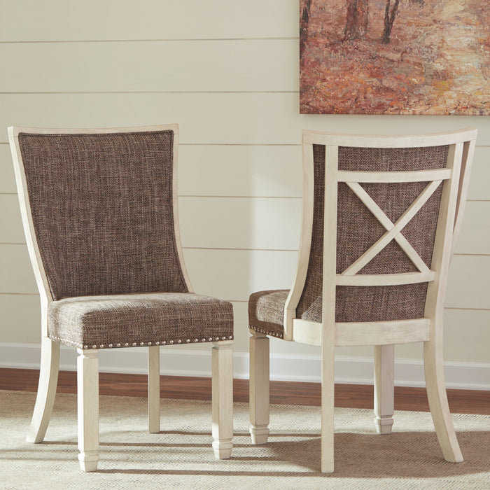 Bolanburg - White / Brown / Beige - Dining UPH Side Chair