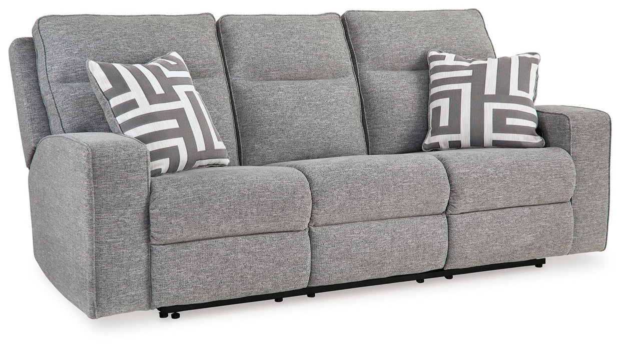 HOT BUY Biscoe - Pewter - Power Reclining Sofa With Adj Headrest