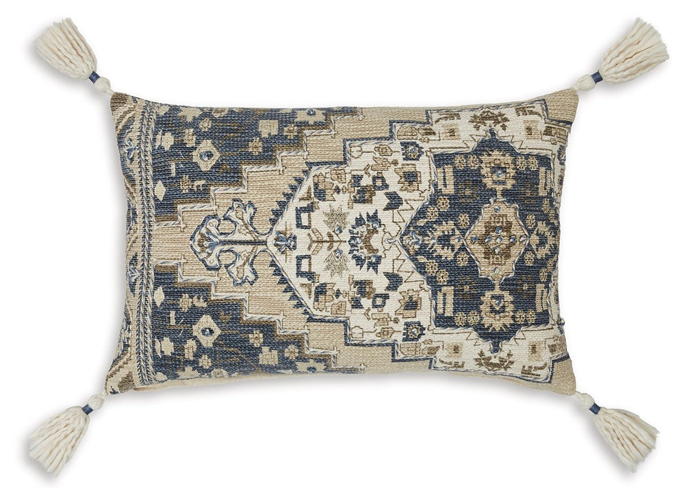 Winbury - Pillow (Set of 4) - Blue / Tan / White