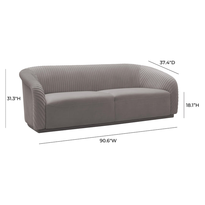 Yara - Pleated Velvet Sofa
