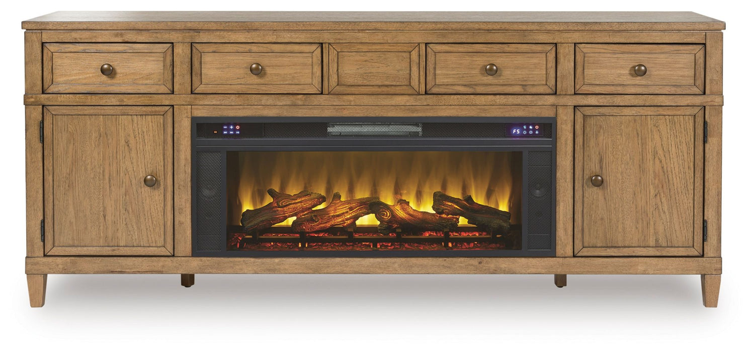 Sharlance - 81" TV Stand With Electric Fireplace