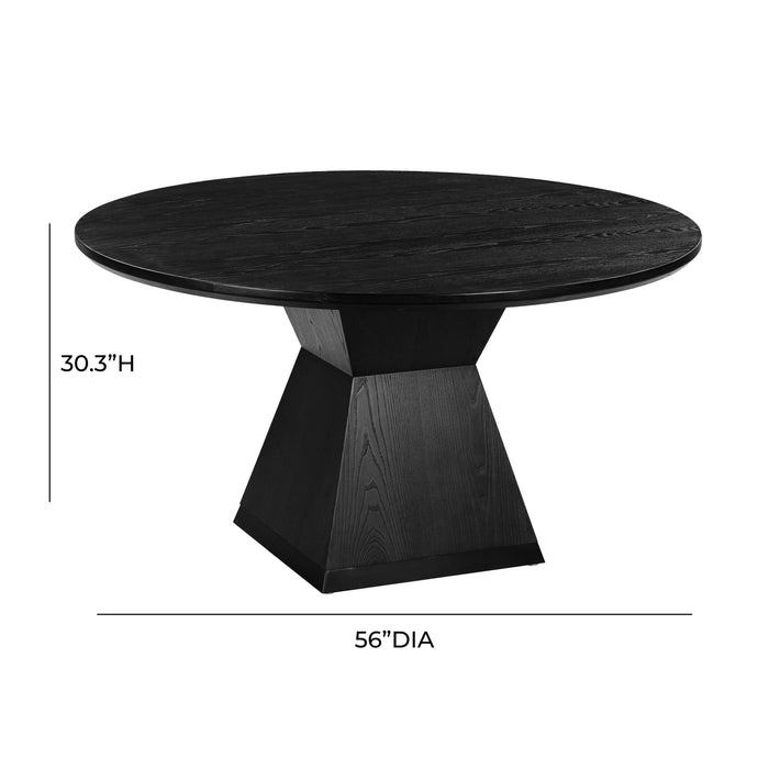Nolan - Round Wood Dining Table - Black