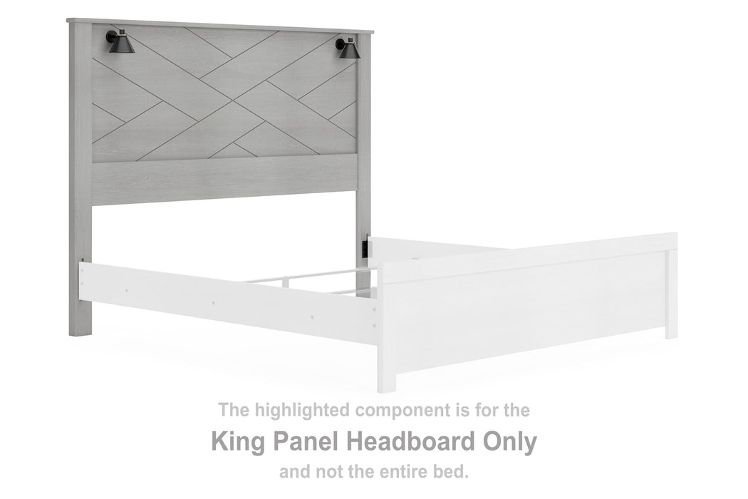 Cottonburg - Light Gray - King Panel Headboard