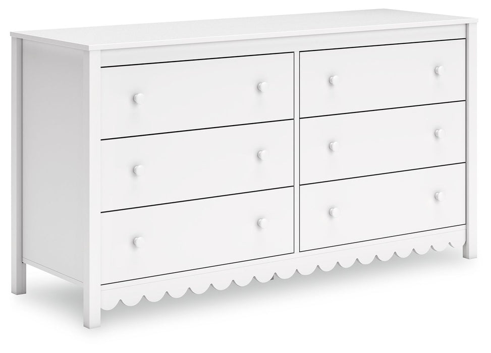 Hallityn - Six Drawer Dresser - White