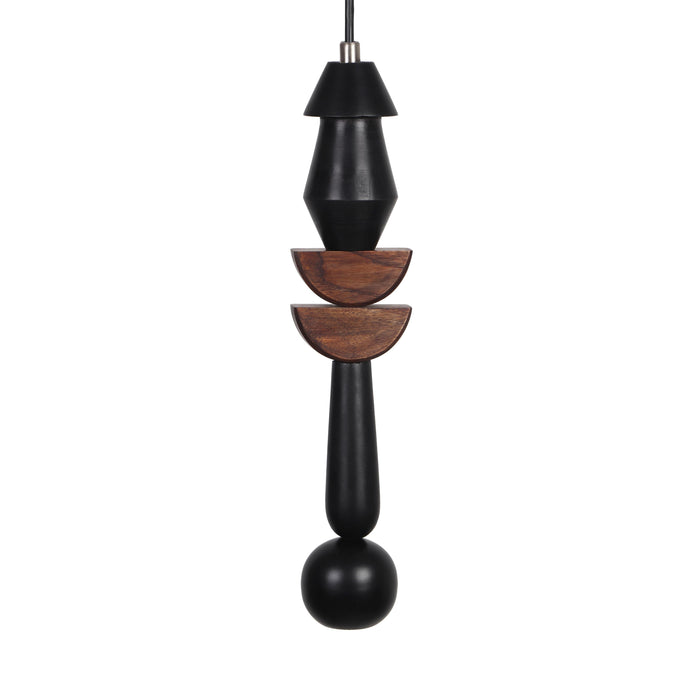 Taga - Large Pendant Lamp - Black / Brown