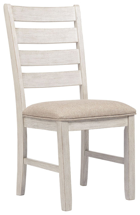 Skempton - White/Light Brown - Dining UPH Side Chair