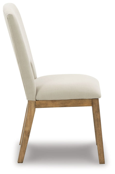 Dakmore - Linen / Brown - Dining Uph Side Chair