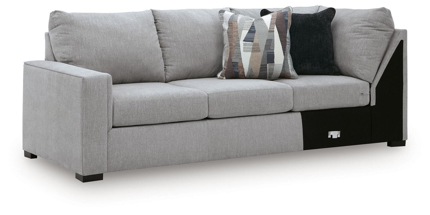 Lakepoint - LAF Sofa With Corner Wedge - Nickel