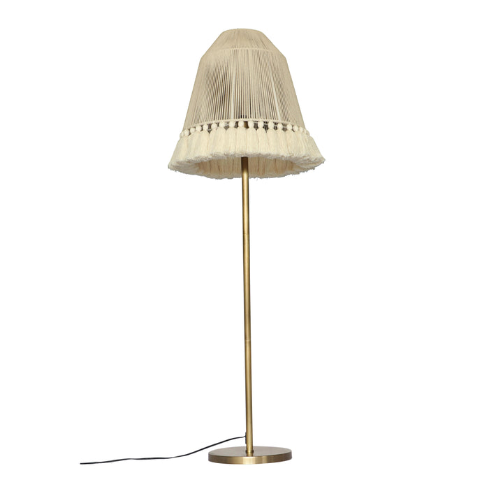 June - Tall Floor Lamp - Gold / White