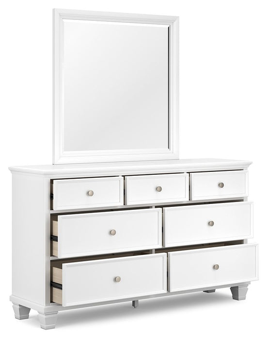 Ashley Fortman Dresser and Mirror in White Ashley Fortman Dresser and Mirror in White