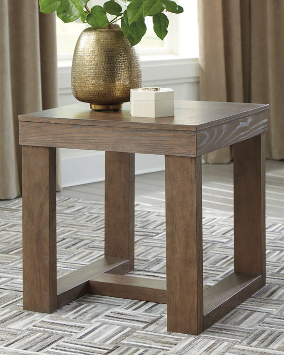 Cariton - Square End Table - Gray