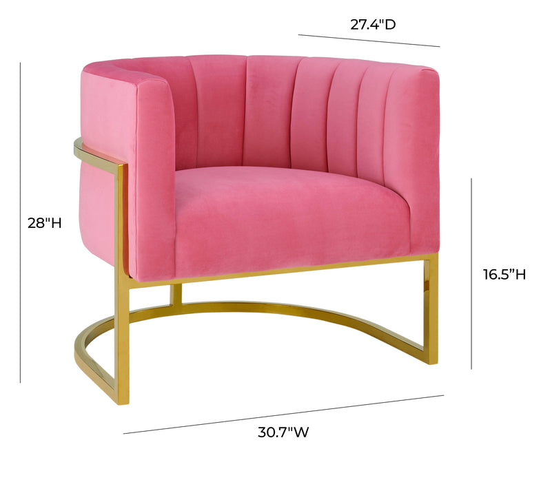 Magnolia - Velvet Chair - Rose Pink