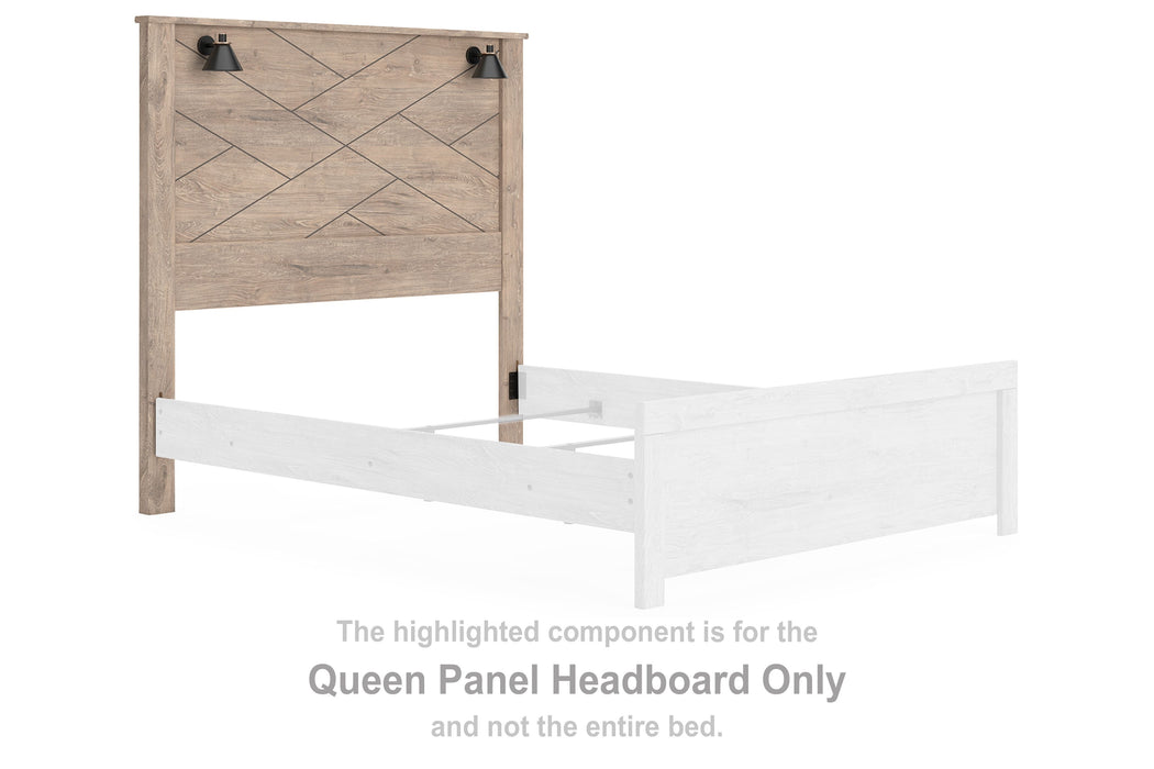 Senniberg - Light Brown - Queen Panel Headboard