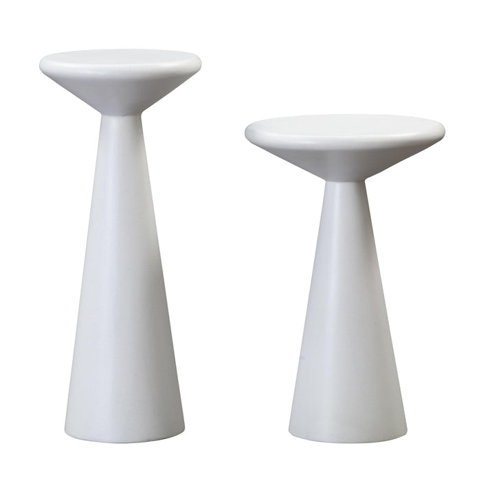 Gianna - Concrete Accent Tables (Set of 2) - White