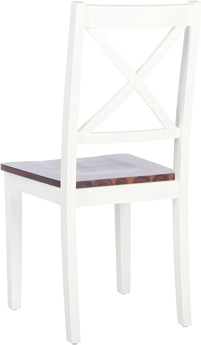 Set of 2 Silio X Back Dining Chairs White