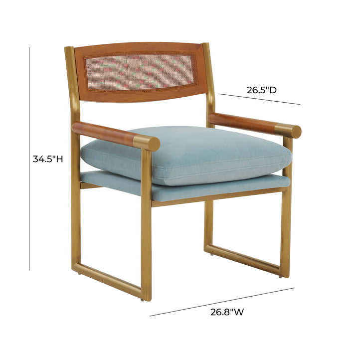 Harlow - Rattan Velvet Chair