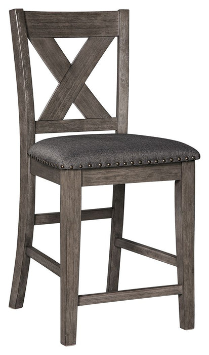 Caitbrook - Gray - Upholstered Barstool