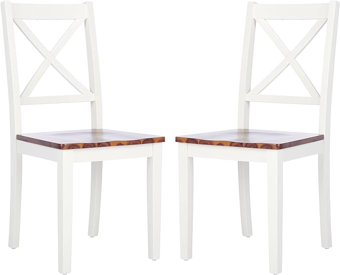 Set of 2 Silio X Back Dining Chairs White