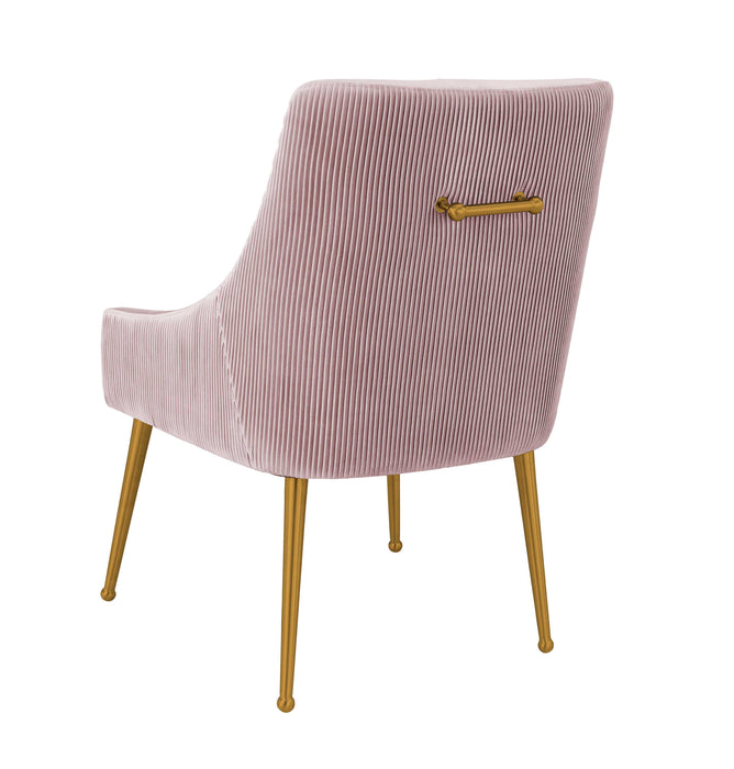 Beatrix - Velvet Side Chair - Pleated Mauve