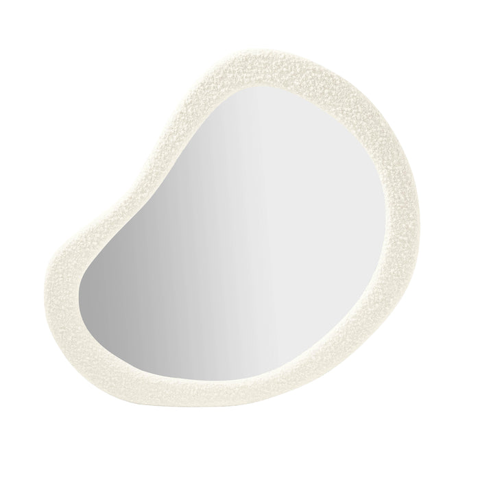 Klaryss - Teardrop Boucle Mirror - Cream