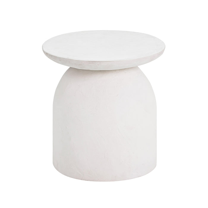 Aloe - Concrete Side Table - White