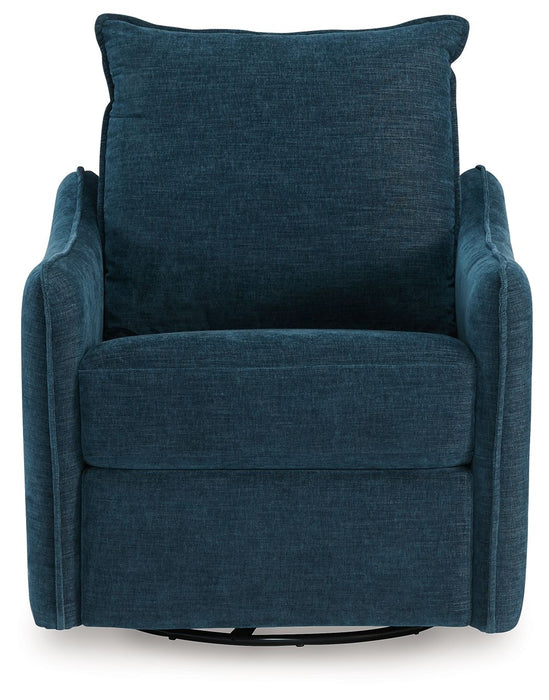 Mcburg - Swivel Power Recliner - Navy