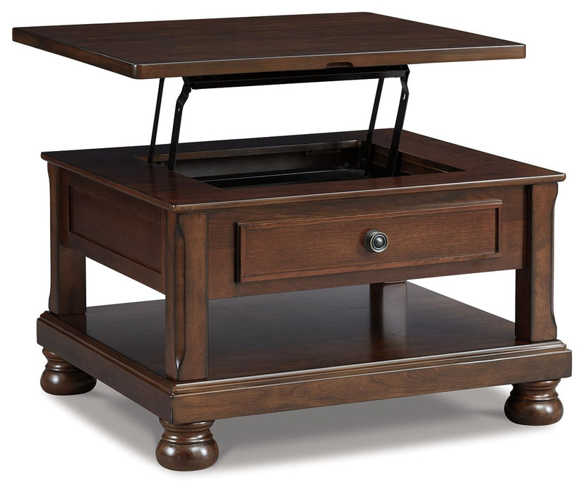 Porter - Rustic Brown - Lift Top Cocktail Table