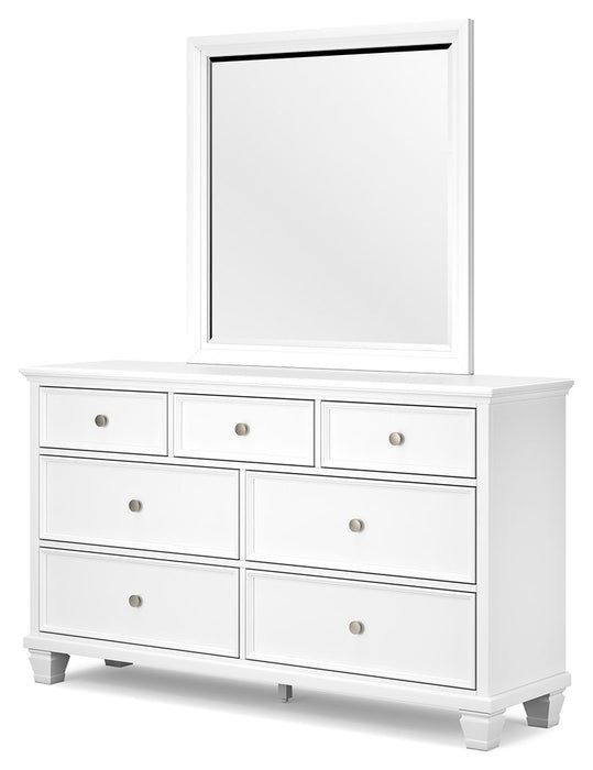 Fortman - Dresser And Mirror - White - Cleveland Home Outlet Fortman - Dresser And Mirror - White - Cleveland Home Outlet