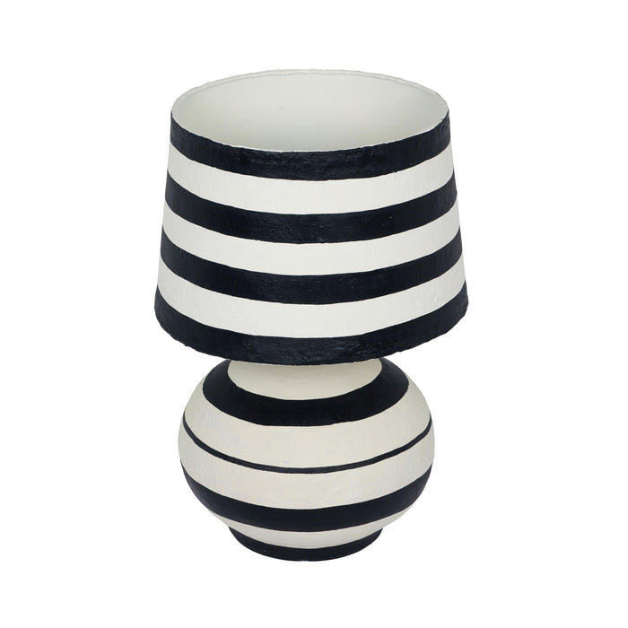 Positano - Striped Papier Mache Table Lamp