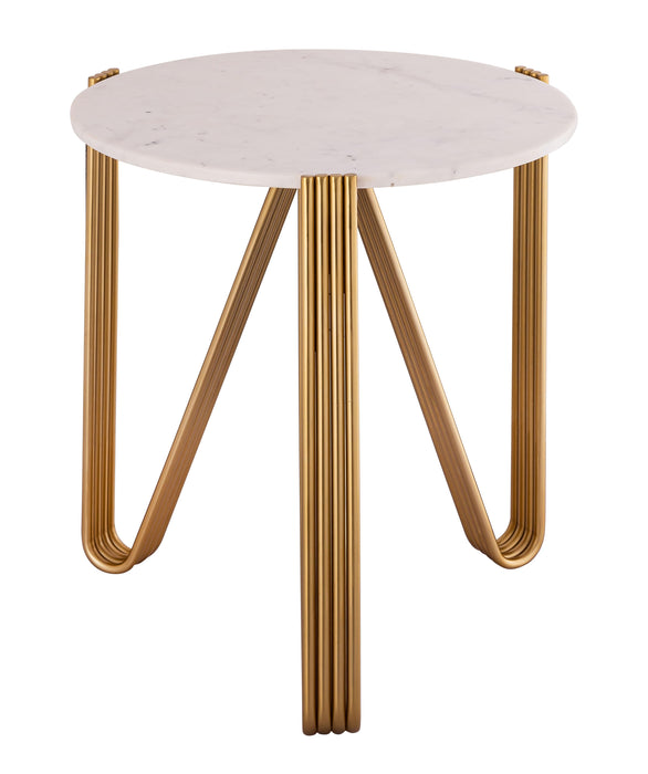 Aya - Marble Side Table - White