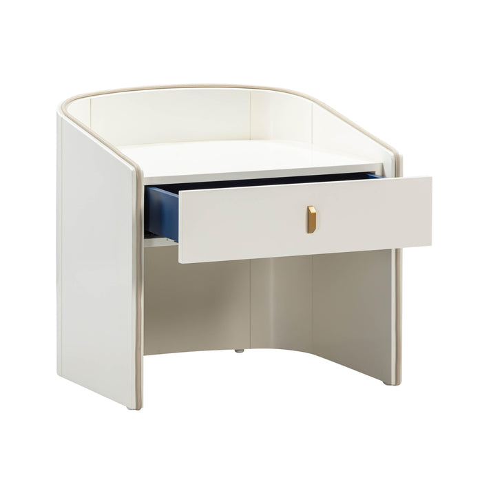 Collins - Lacquer Nightstand - Cream