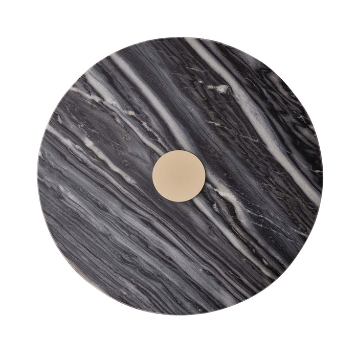 Addyson - Marble Side Table - Dark Gray